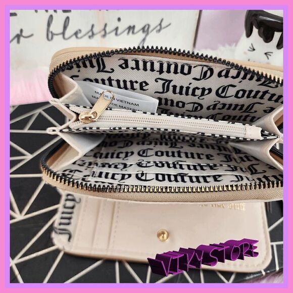 NWT Chic Organizer: {Juicy Couture} Beige Wallet, Multiple Pockets NWT - Picture 3 of 6
